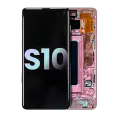 OLED Assembly With Frame Compatible For Samsung Galaxy S10 (Service Pack) (Flamingo Pink)