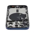 Back Housing W/ Small Pre-Installed Compatible For iPhone 15 Pro (International Version) (Used OEM Pull: Grade A) (Blue Titanium)