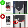 Back Housing W/ Small Pre-Installed Compatible For iPhone 15 Pro (International Version) (Used OEM Pull: Grade A) (Blue Titanium)