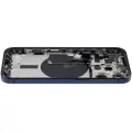 Back Housing W/ Small Pre-Installed Compatible For iPhone 15 Pro (International Version) (Used OEM Pull: Grade A) (Blue Titanium)