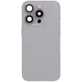 Back Housing W/ Small Pre-Installed Compatible For iPhone 15 Pro (International Version) (Used OEM Pull: Grade A) (Natural Titanium)