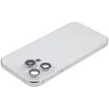 Back Housing W/ Small Pre-Installed Compatible For iPhone 15 Pro (International Version) (Used OEM Pull: Grade A) (White Titanium)
