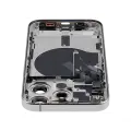 Back Housing W/ Small Pre-Installed Compatible For iPhone 15 Pro (International Version) (Used OEM Pull: Grade A) (White Titanium)