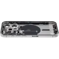 Back Housing W/ Small Pre-Installed Compatible For iPhone 15 Pro (International Version) (Used OEM Pull: Grade A) (White Titanium)