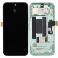 OLED Assembly With Frame (With Finger Print Scanner) Compatible For Google Pixel 8A (Refurbished) (Aloe)