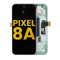OLED Assembly With Frame (With Finger Print Scanner) Compatible For Google Pixel 8A (Refurbished) (Aloe)