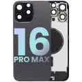 Back Glass With Steel Plate With MagSafe Magnet Pre-Installed Compatible For iPhone 16 Pro Max (Service Pack) (Black Titanium) 