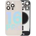 Back Glass With Steel Plate With MagSafe Magnet Pre-Installed Compatible For iPhone 16 Pro (Service Pack) (Desert Titanium) 