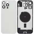 Back Glass With Steel Plate With MagSafe Magnet Pre-Installed Compatible For iPhone 16 Pro Max (Service Pack) (White Titanium) 