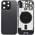 Back Glass With Steel Plate With MagSafe Magnet Pre-Installed Compatible For iPhone 16 Pro (Service Pack) (Black Titanium) 