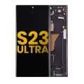 OLED Assembly With Frame Compatible For Samsung Galaxy S23 Ultra 5G (US & International) (Assembled) (Phantom Black)