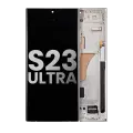 OLED Assembly With Frame Compatible For Samsung Galaxy S23 Ultra 5G (US & International) (Used OEM Pull: Grade B/C) (Cream)