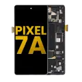 OLED Assembly With Frame (With Finger Print Scanner) Compatible For Google Pixel 7a 5G (Refurbished) (Charcoal)