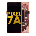 OLED Assembly With Frame (With Finger Print Scanner) Compatible For Google Pixel 7a 5G (Refurbished) (Coral)