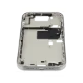 Mid-Frame Housing With Power And Volume Button Compatible For iPhone 16 Pro (International Version) (Used OEM Pull: Grade A) (White Titanium)