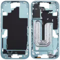 Mid-Frame Housing With Power And Volume Button Compatible For iPhone 16 (International Version) (Used OEM Pull: Grade A) (Teal)