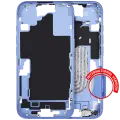 Mid-Frame Housing With Power And Volume Button Compatible For iPhone 16 (International Version) (Used OEM Pull: Grade A) (Ultramarine)