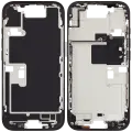 Mid-Frame Housing With Power And Volume Button Compatible For iPhone 16 Pro (International Version) (Used OEM Pull: Grade A) (Black Titanium)