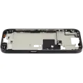 Mid-Frame Housing With Power And Volume Button Compatible For iPhone 16 Pro (International Version) (Used OEM Pull: Grade A) (Black Titanium)