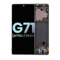 OLED Assembly With Frame Compatible For Samsung Galaxy A71 5G (A716U / 2020) (Service Pack) (Prism Cube Black)