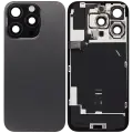 Back Glass w/ MagSafe Magnet & NFC & Flashlight Flex For iPhone 16 Pro (Aftermarket) (Black Titanium) (No Logo)