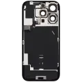 Back Glass w/ MagSafe Magnet & NFC & Flashlight Flex For iPhone 16 Pro (Aftermarket) (Black Titanium) (No Logo)