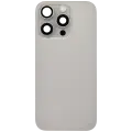 Back Glass w/ MagSafe Magnet & NFC & Flashlight Flex For iPhone 16 Pro (Aftermarket) (Natural Titanium) (No Logo)