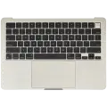 Top Case Assembly With Battery And Keyboard Compatible For MacBook Air 13" (A3113 / Mid 2024) (Starlight) (US Keyboard)