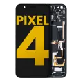 OLED Assembly With Frame Compatible For Google Pixel 4 (Refurbished) (Pink Power Button)