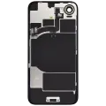 Back Glass With Steel Plate With Wireless NFC Charging MagSafe Magnet & Flashlight Flex Compatible For iPhone 16e (Used OEM Pull: Grade A) (White)