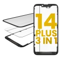 3 in 1  (Glass With OCA Pre-Installed + Frame) Compatible For iPhone 14 Plus (OCA Master)