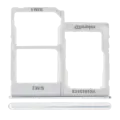 Dual Sim Card Tray Compatible For Samsung Galaxy A40 (A405 / 2019) (White)