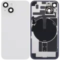 Back Glass With Steel Plate With Wireless NFC Charging MagSafe Magnet & Flashlight Flex Compatible For iPhone 14 (Used OEM Pull: Grade B) (Starlight)