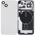 Back Glass With Steel Plate With Wireless NFC Charging MagSafe Magnet & Flashlight Flex Compatible For iPhone 14 Plus (Used OEM Pull: Grade B) (Starlight)