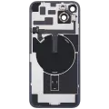 Back Glass With Steel Plate With Wireless NFC Charging MagSafe Magnet & Flashlight Flex Compatible For iPhone 14 Plus (Used OEM Pull: Grade B) (Starlight)
