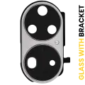 Back Camera Lens With Bracket Compatible For Huawei P50 Pro (Pearl White)