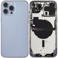 Back Housing W/ Small Components Pre-Installed Compatible For iPhone 13 Pro Max (International Version) (Used OEM Pull: Grade B) (Sierra Blue)