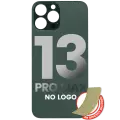 Back Glass With 3M Adhesive Compatible For iPhone 13 Pro Max (No Logo / Large Camera Hole) (Alpine Green)