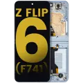 Inner OLED Assembly With Frame Compatible For Samsung Galaxy Z Flip 6 (F741) (US & International) (Refurbished) (Blue)