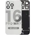 Back Glass w/ MagSafe Magnet & NFC & Flashlight Flex For iPhone 16 Pro Max (Aftermarket) (White Titanium) (No Logo)