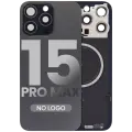 Back Glass w/ MagSafe Magnet For iPhone 15 Pro Max (Aftermarket) (Black Titanium) (No Logo)