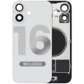 Back Glass w/ MagSafe Magnet For iPhone 16 (Aftermarket) (White) (No Logo)