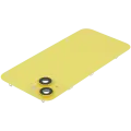 Back Glass w/ MagSafe Magnet For iPhone 14 (Aftermarket) (Yellow) (No Logo)