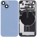 Back Glass With Steel Plate With Wireless NFC & MagSafe Magnet Pre-Installed For iPhone 14 (No Logo) (Blue)