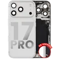 Back Housing W/ Charging Port Flex & Small Parts Compatible  For iPhone 17 Pro (US Version) (Used OEM Pull: Grade A) (Silver)