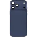 Back Housing W/ Charging Port Flex & Small Parts Compatible For iPhone 17 Pro Max (US Version) (Used OEM Pull: Grade A) (Deep Blue)