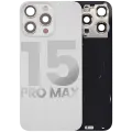 Back Glass w/ MagSafe Magnet & NFC & Flashlight Flex For iPhone 15 Pro Max (Used OEM Pull: Grade B) (White Titanium)