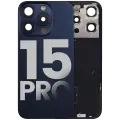 Back Glass w/ MagSafe Magnet & NFC & Flashlight Flex For iPhone 15 Pro (Used OEM Pull: Grade B) (Blue Titanium)