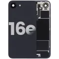 Back Glass w/ MagSafe Magnet & NFC & Flashlight Flex For iPhone 16e (Quality - OEM Pull C) (Black)