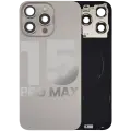 Back Glass w/ MagSafe Magnet & NFC & Flashlight Flex For iPhone 15 Pro Max (Quality - OEM Pull C) (Natural Titanium)